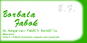 borbala fabok business card